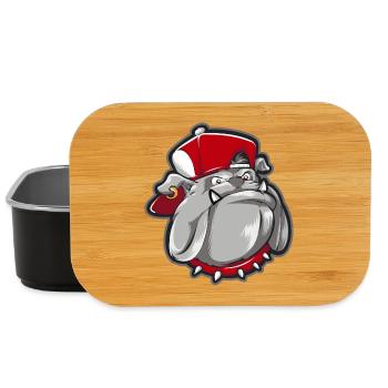 Bulldog Mascot Street Grunge - Lunch Box - black - Front
