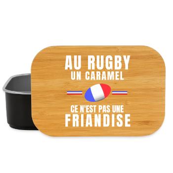 rugby, fan de rugby, rugby sport, rugby humour - Boîte à goûter - noir - Devant
