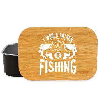 pêche, pêcheur, fan de pêche - Boîte à goûter - noir - Devant