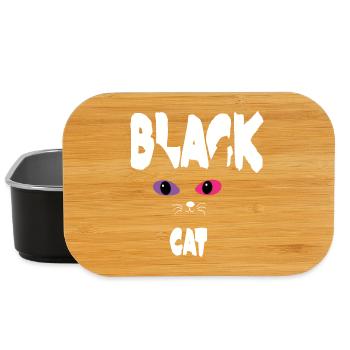 Black White Cat - Lunch Box - black - Front