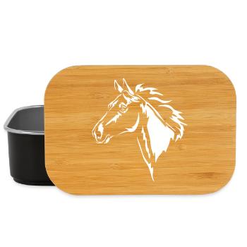 Pferd Kopf "Black Edition" - Lunch Box - Schwarz - Vorne