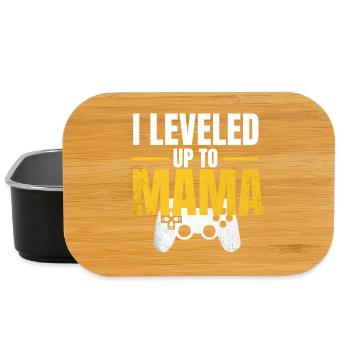 Gamer Mama LevelUp-Design - Lunch Box - Schwarz - Vorne