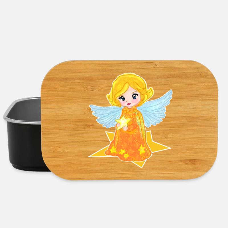 Kawaii Engelchen mit Stern - Lunch Box - Schwarz