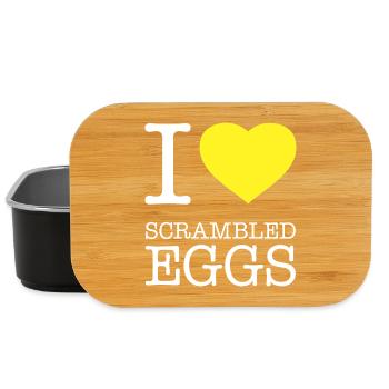 I LOVE SCRAMBLED EGGS Rührei - Lunch Box - Schwarz - Vorne
