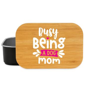 Occupée à être une maman de chien - Boîte à goûter - noir - Devant