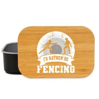 Ich würde lieber fechten - Lunch Box - Schwarz - Vorne