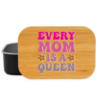 Every Mom is a Queen - Lunch Box - black - Front
