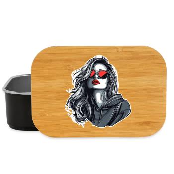 Gray Glamour Hoodie Girl - Lunch Box - black - Front