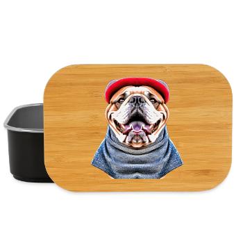 Englische Bulldogge Geschenk für Hundefans - Lunch Box - Schwarz - Vorne