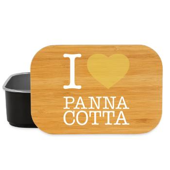 I LOVE PANNA COTTA - Lunch Box - black - Front