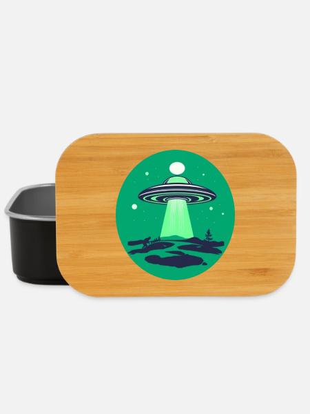 UFO-Besucher - Lunch Box - Schwarz