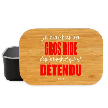 I don't have a big stomach - Lunch Box - black - Front