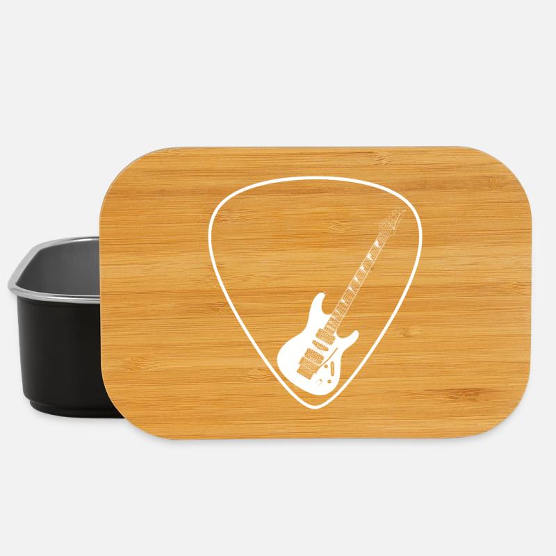 Guitare électrique (forme Strat) pour les fonds sombres - Boîte à goûter - noir