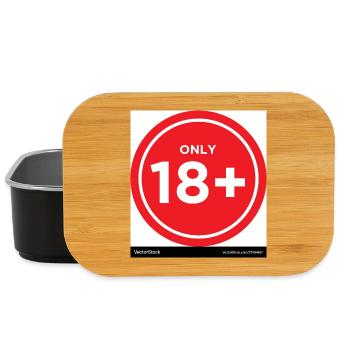 Adultes seulement 18+ Design - Boîte à goûter - noir - Devant