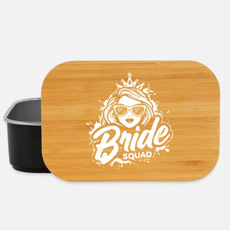 Bride "Bride Squad" logo in modern grunge style - Lunch Box - black