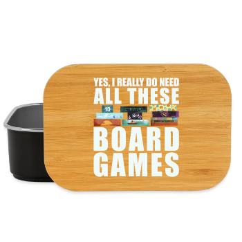 Brettspiele lustiger Spruch - Lunch Box - Schwarz - Vorne