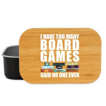 Zu viele Brettspiele lustiger Spruch - Lunch Box - Schwarz - Vorne
