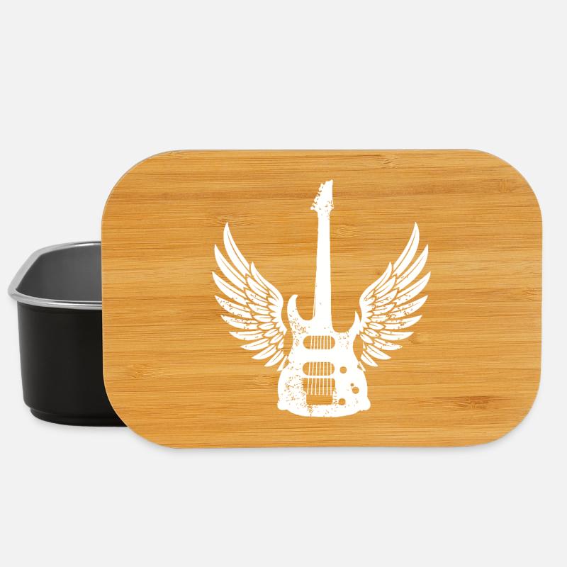 Guitar Wings Künstlerisches Geschenk - Lunch Box - Schwarz