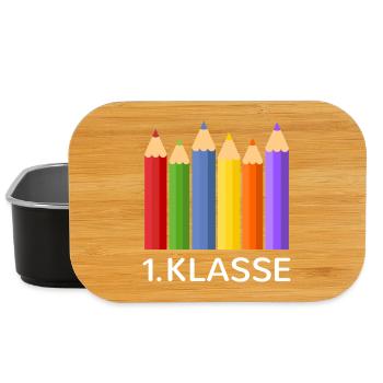 Schulanfang Erstklässler Schulanfänger Schulbeginn - Lunch Box - Schwarz - Vorne