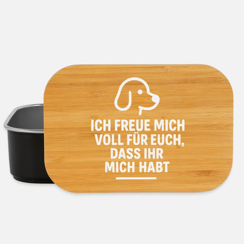 Verspieltes Hundemotiv mit liebevollem Spruch - Lunch Box - Schwarz