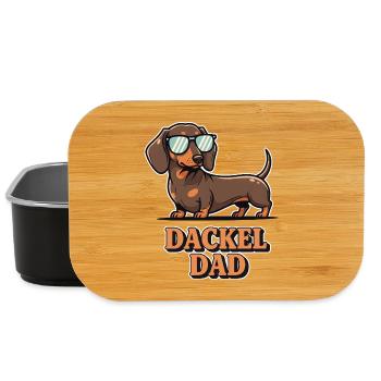 Dackel Dad Dackelbesitzer Sonnenbrille Geschenk - Lunch Box - Schwarz - Vorne