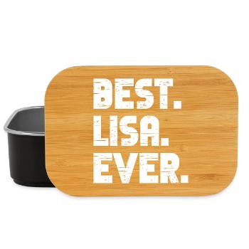 Meilleur cadeau Lisa de tous les temps - Boîte à goûter - noir - Devant