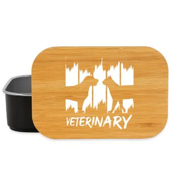 Funny veterinarian - Lunch Box - black - Front