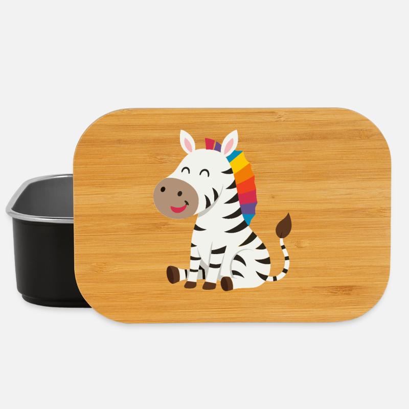 Süßes Zebra Design - Lunch Box - Schwarz