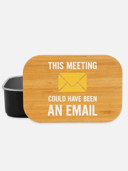 Meeting oder E-Mail - Lunch Box - Schwarz