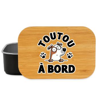 Hund Hündchen An Bord Aufkleber Fahrzeug Humor - Lunch Box - Schwarz - Vorne