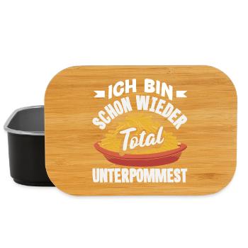 Totally underpommest encore une fois – blague sur les frites - Boîte à goûter - noir - Devant