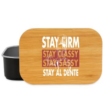 Stay Al Dente - Lustiger frecher Koch - Lunch Box - Schwarz - Vorne