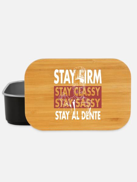 Stay Al Dente - Chef drôle et impertinent - Boîte à goûter - noir