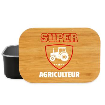 Super Farmer, Father's Day, Christmas - Lunch Box - black - Front