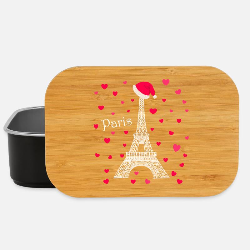 Paris Liebesfunken Eiffelturm Weihnachten - Lunch Box - Schwarz
