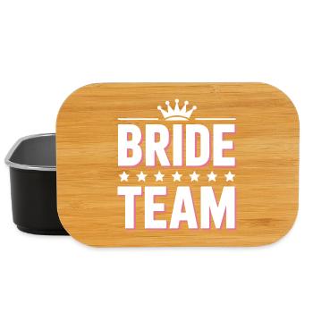 Bridal Team Crown Team Bride - Lunch Box - black - Front