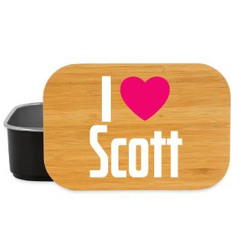 I Love Scott Pink Heart I Love Scott - Lunch Box - black - Front