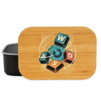 WASD Gaming Süß Niedlich Gamer Geschenk - Lunch Box - Schwarz - Vorne