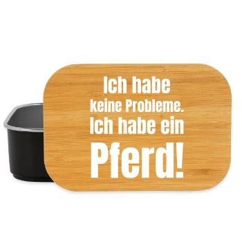 Pferd Spruch Ich Habe Kein Problem - Lunch Box - Schwarz - Vorne
