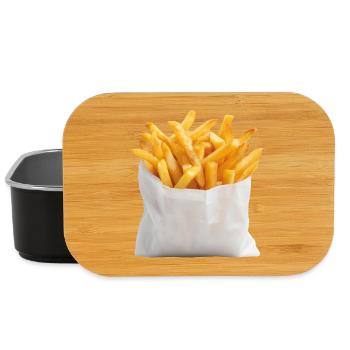 Frites Sac de restauration rapide - Boîte à goûter - noir - Devant