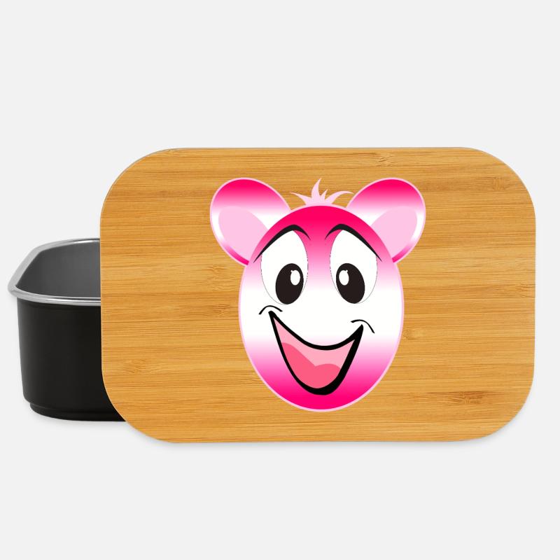 Pink Panda Smile - Lunch Box - black
