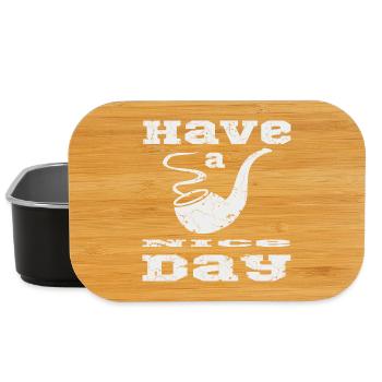 Pfeife mit Text - Lunch Box - Schwarz - Vorne