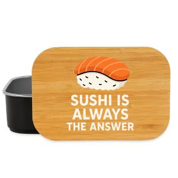 Le sushi est toujours la solution - Boîte à goûter - noir - Devant