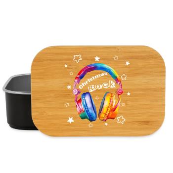 Christmas Rock Headphones Christmas Cool - Lunch Box - black - Front