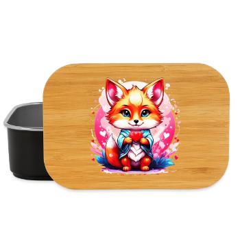 Kawaii Chibi Fuchs - Lunch Box - Schwarz - Vorne