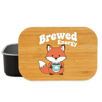 Kaffeefox: Brewed Energy - Lunch Box - black - Front