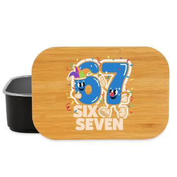 67 Six Seven 6-7 Karneval Kostüm Italien Lustig - Lunch Box - Schwarz - Vorne