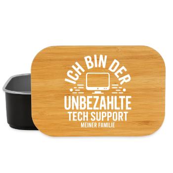 Ich bin der unbezahlte Tech-Support - Lunch Box - Schwarz - Vorne