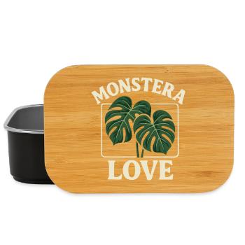 Monstera Love - Lunch Box - black - Front