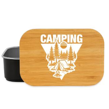Icône de tente de camping - Boîte à goûter - noir - Devant